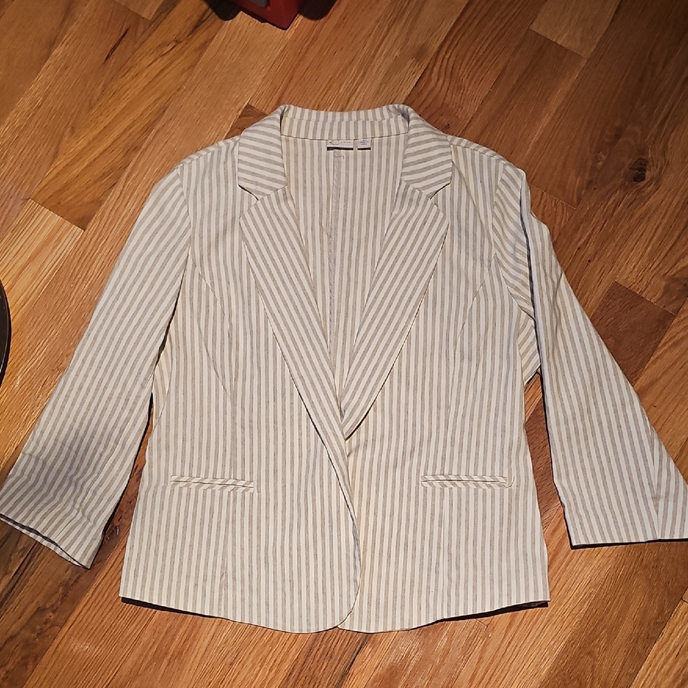 Cato Beige Striped Blazer